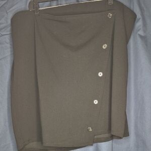 Torrid Black Asymmetrical Button Skirt